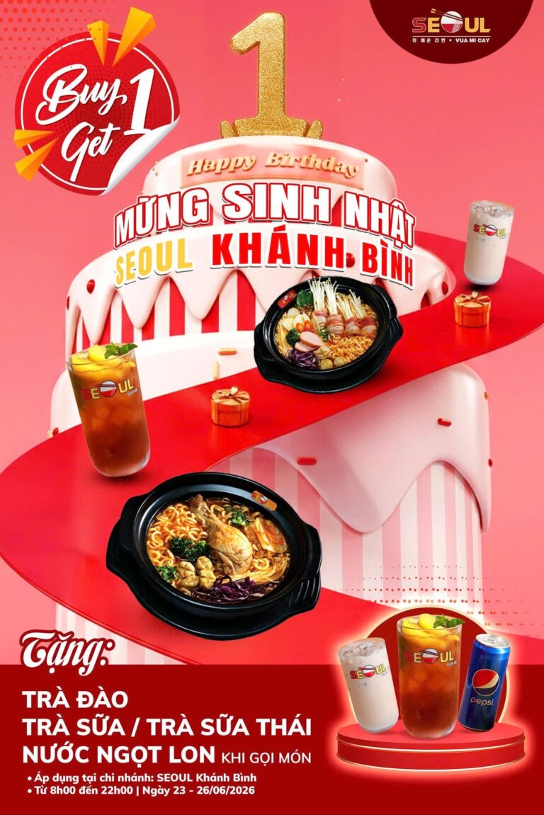 Ưu đãi tưng bừng – mừng sinh nhật 1 tuổi! – SEOUL KHÁNH BÌNH