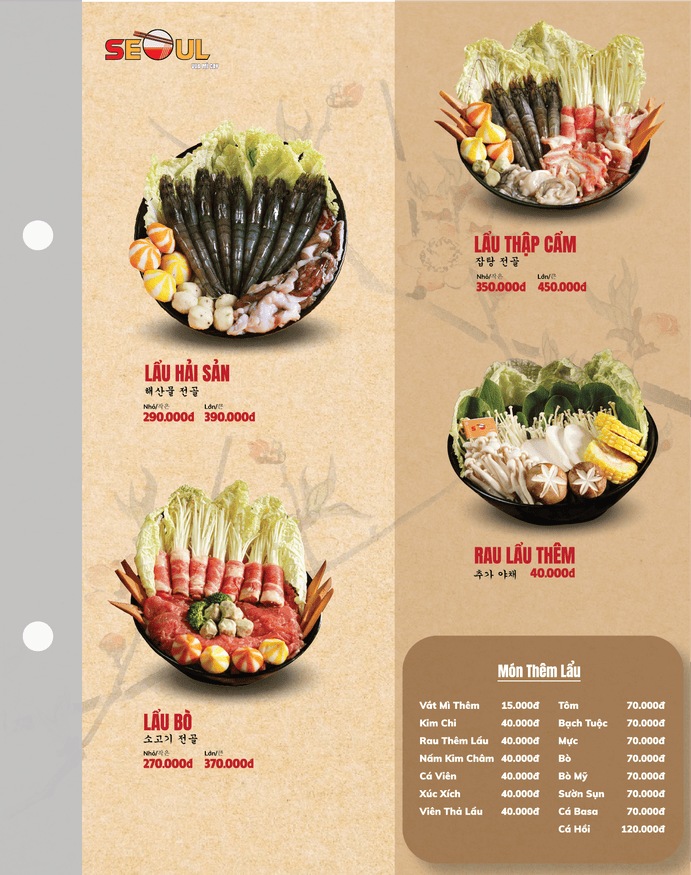 Menu SEOUL Quận 7-518 Nguyễn Thị Thập trang 6