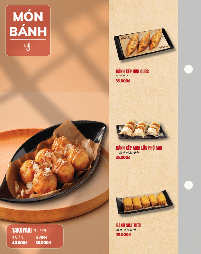 Menu SEOUL Làng Đại Học trang 7
