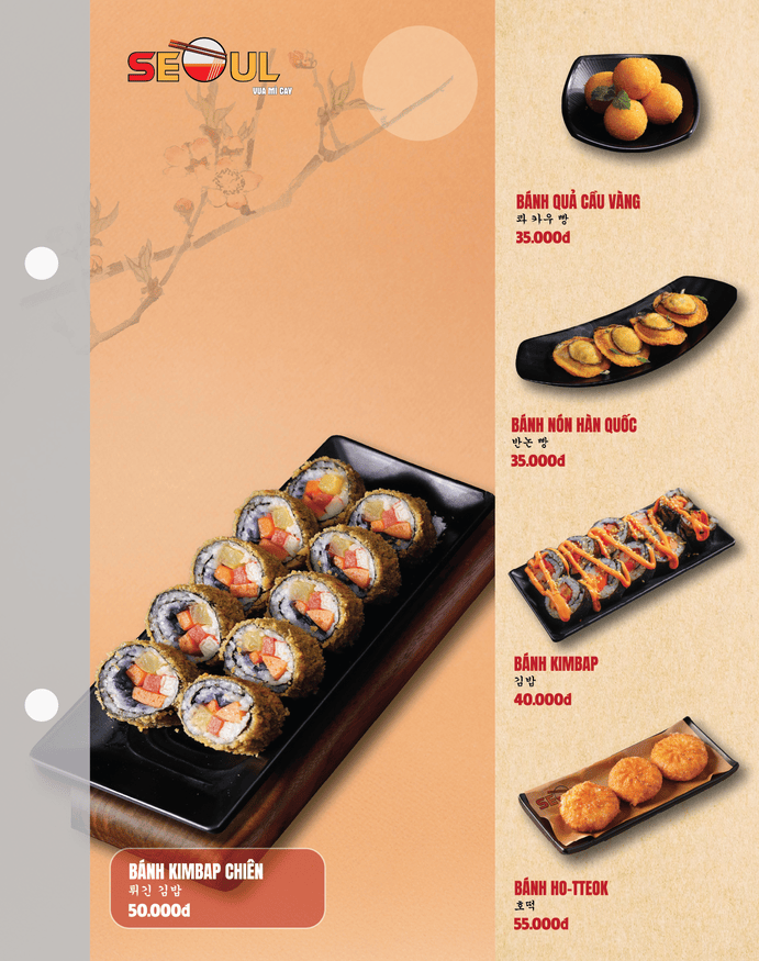 Menu SEOUL Làng Đại Học trang 8
