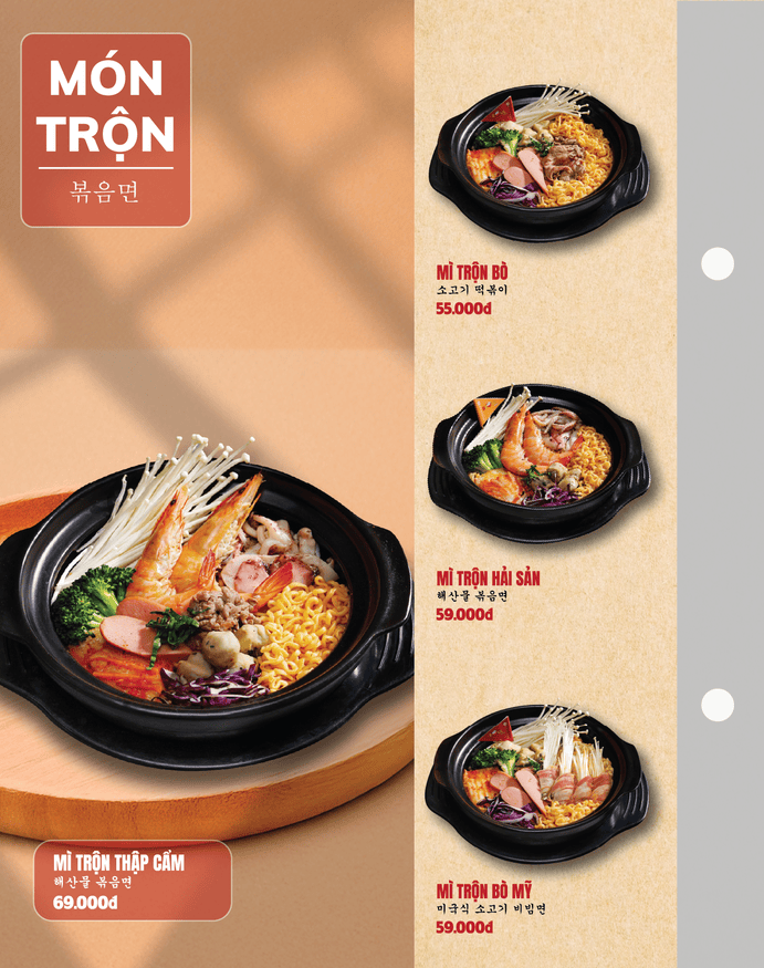 Menu SEOUL Làng Đại Học trang 9