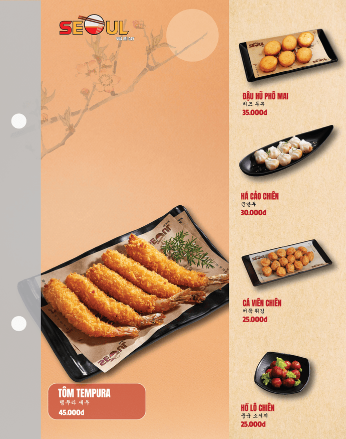 Menu SEOUL Làng Đại Học trang 14