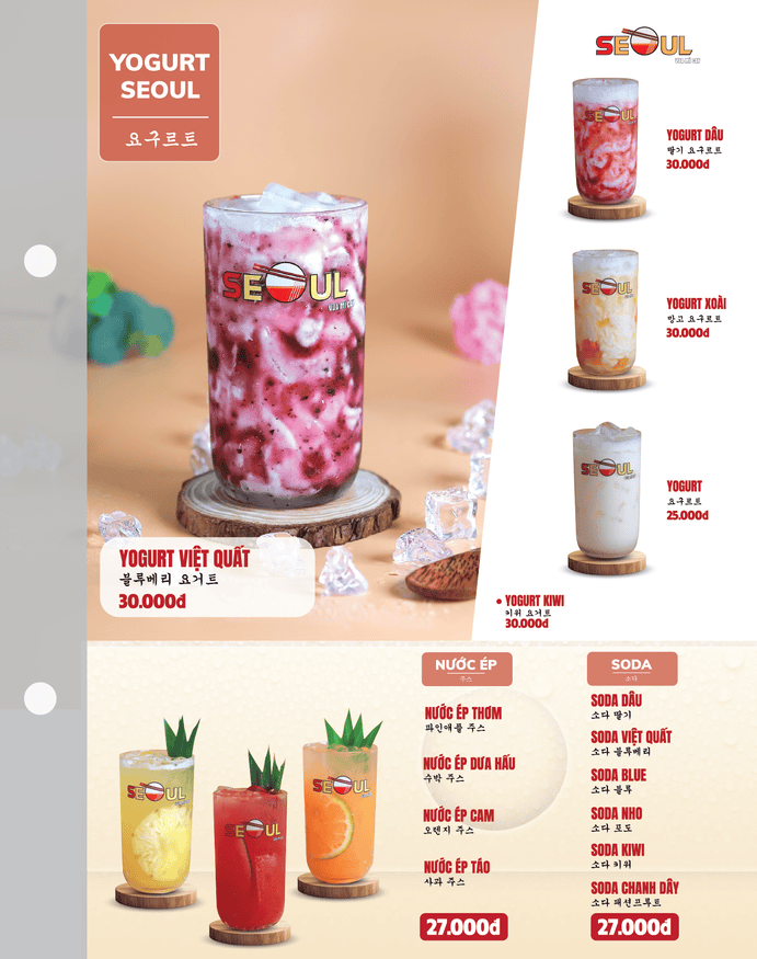 Menu SEOUL Làng Đại Học trang 16