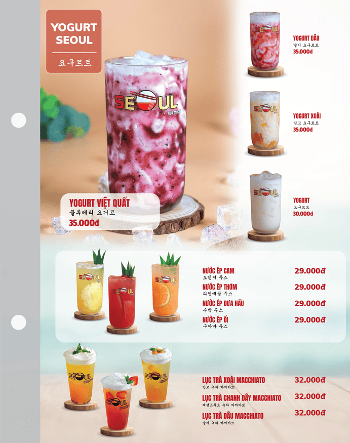 Menu SEOUL Vũng Tàu trang 16