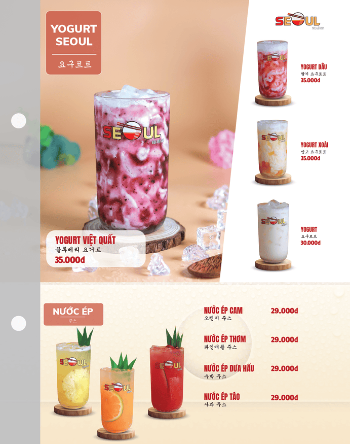 Menu SEOUL Đà Lạt-26 Nguyễn Đình Chiểu trang 16