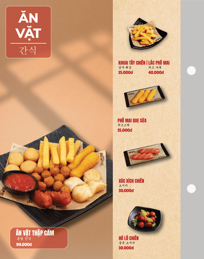 Menu SEOUL Long Hậu trang 13