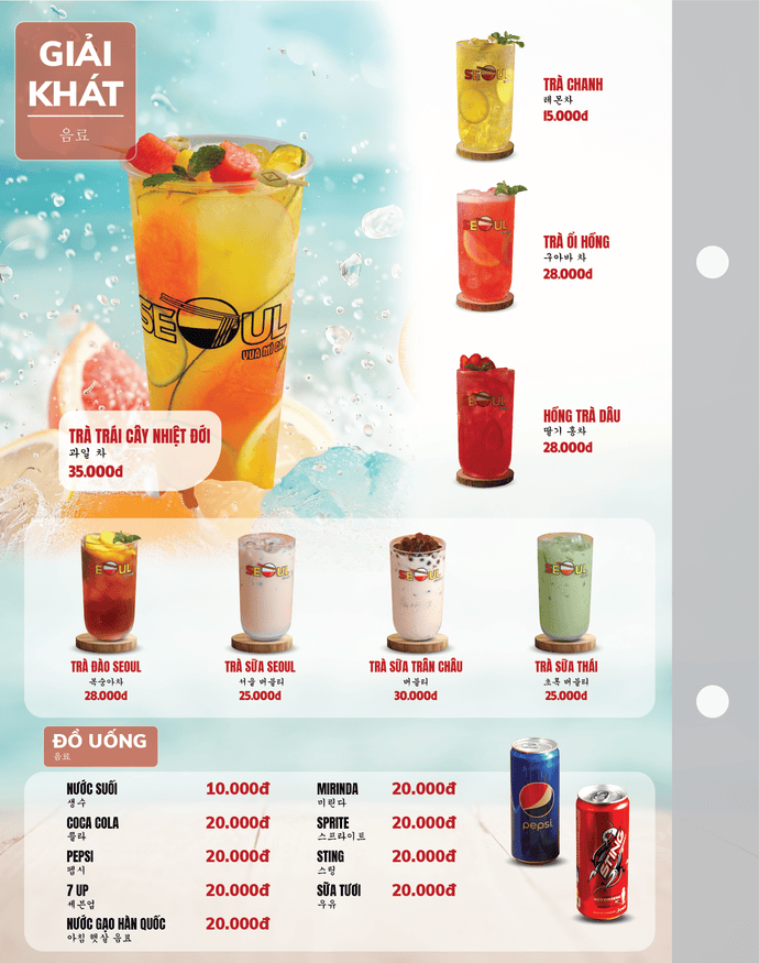Menu SEOUL Tam Kỳ - Cn2 trang 15