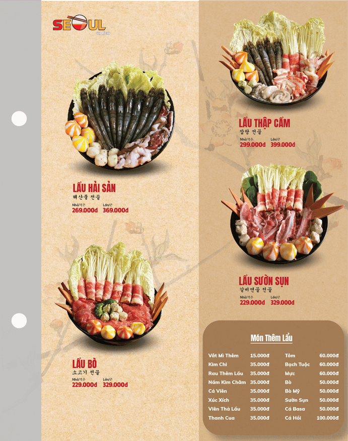 Menu SEOUL Khánh Bình trang 6