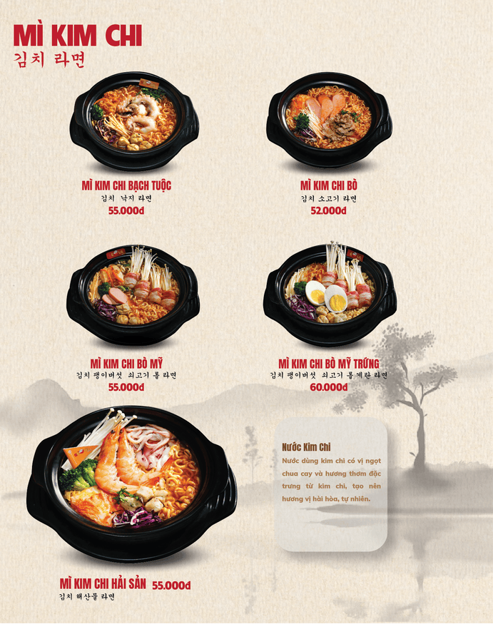 Menu SEOUL Liêu Trung trang 1