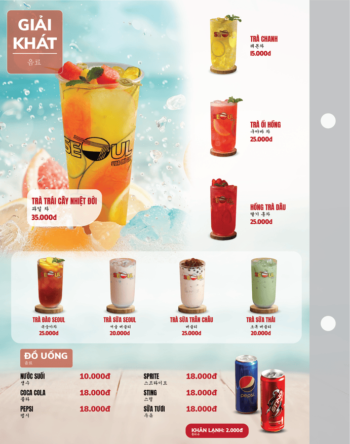 Menu SEOUL Liêu Trung trang 15