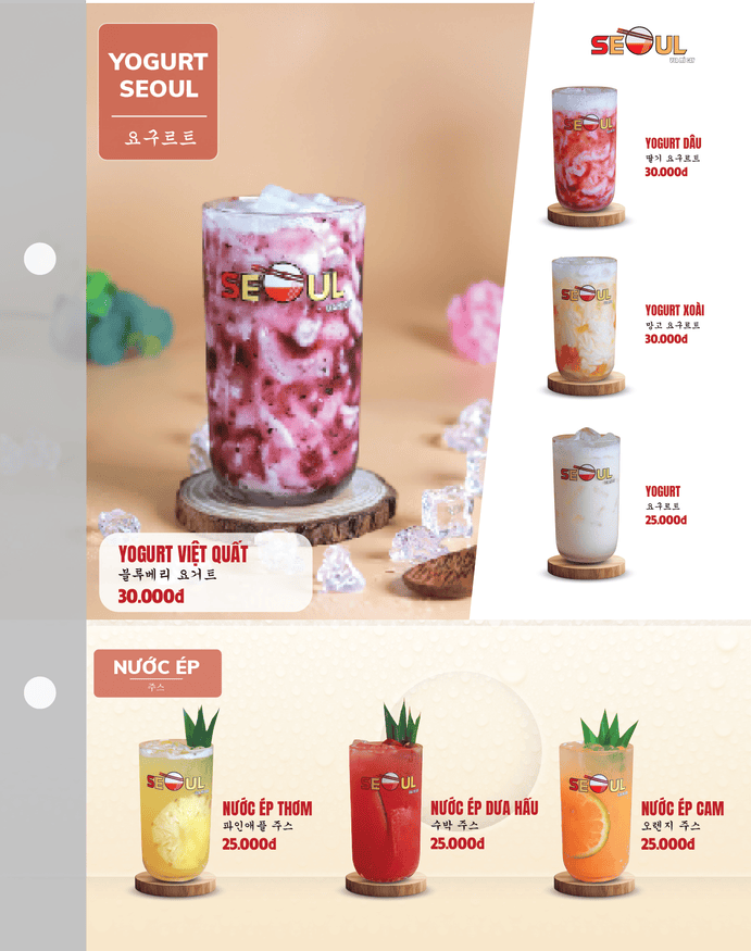 Menu SEOUL Xuân Lộc trang 16