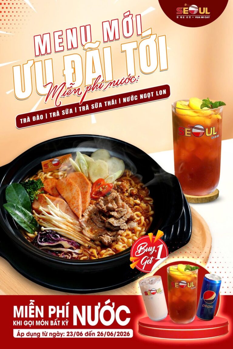 Menu Mới – Ưu đãi tới! – SEOUL PHÚ TÀI