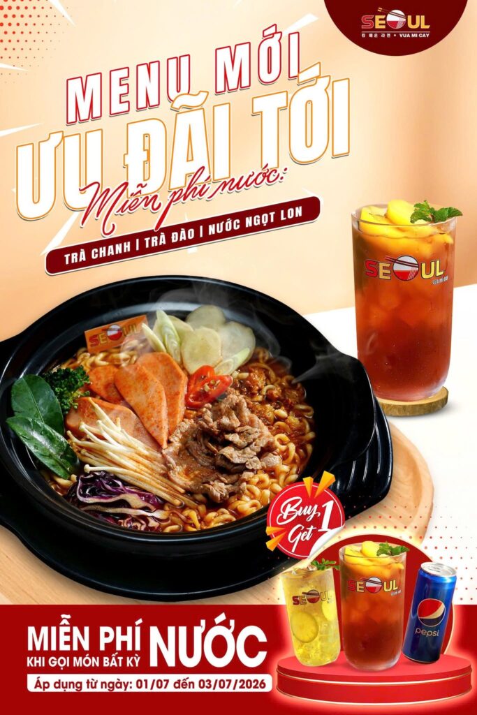 Menu Mới – Ưu đãi tới! – SEOUL TAM KỲ CN1