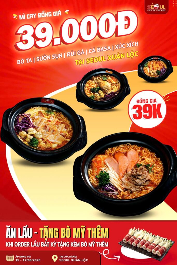 Kết thúc mùa thi – săn deal như ý! – SEOUL XUÂN LỘC