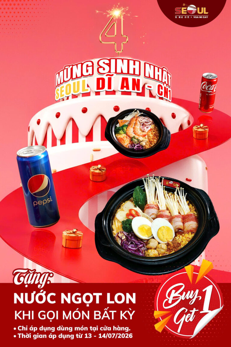 Ưu đãi tưng bừng – mừng sinh nhật 4 tuổi! – SEOUL DĨ AN