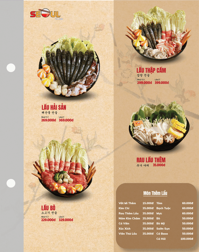 Menu SEOUL Đơn Dương trang 6