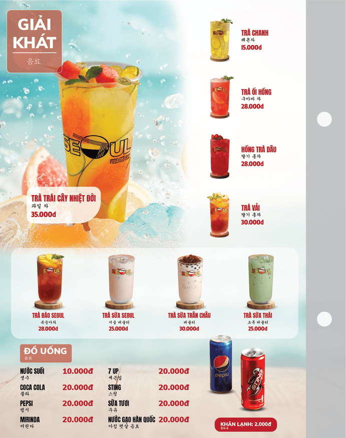 Menu SEOUL Phước Long trang 15