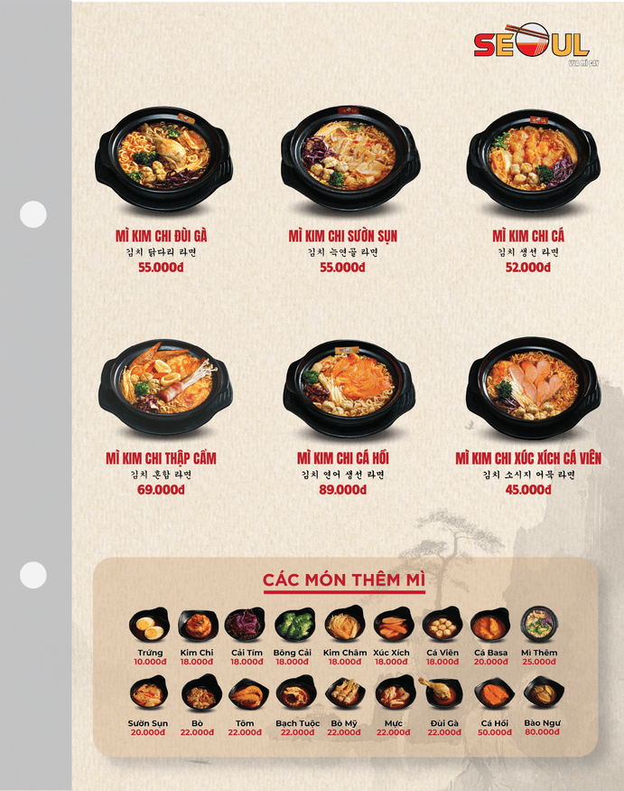 Menu SEOUL Quảng Ngãi trang 2