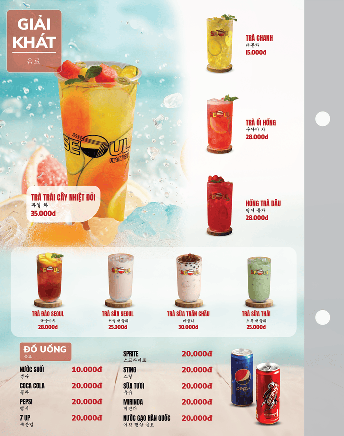 Menu SEOUL Quảng Ngãi trang 15