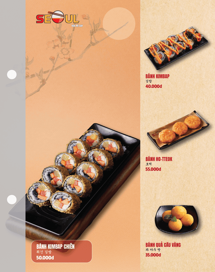 Menu SEOUL 30 Tháng 4 trang 8