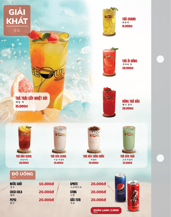 Menu SEOUL 30 Tháng 4 trang 15