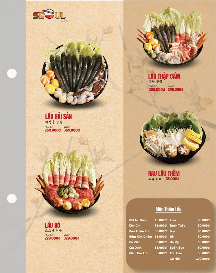 Menu SEOUL Di Linh trang 6