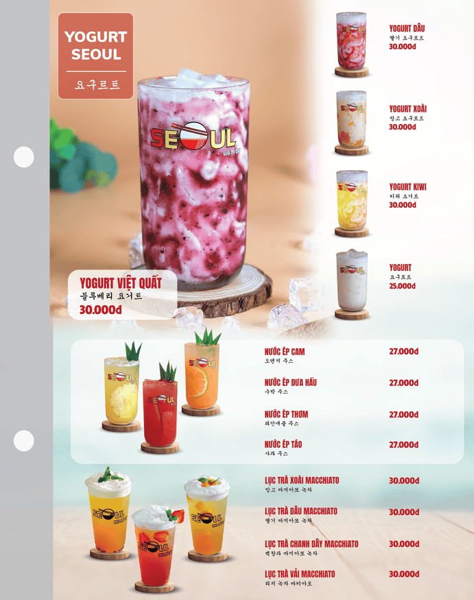 Menu SEOUL Di Linh trang 16
