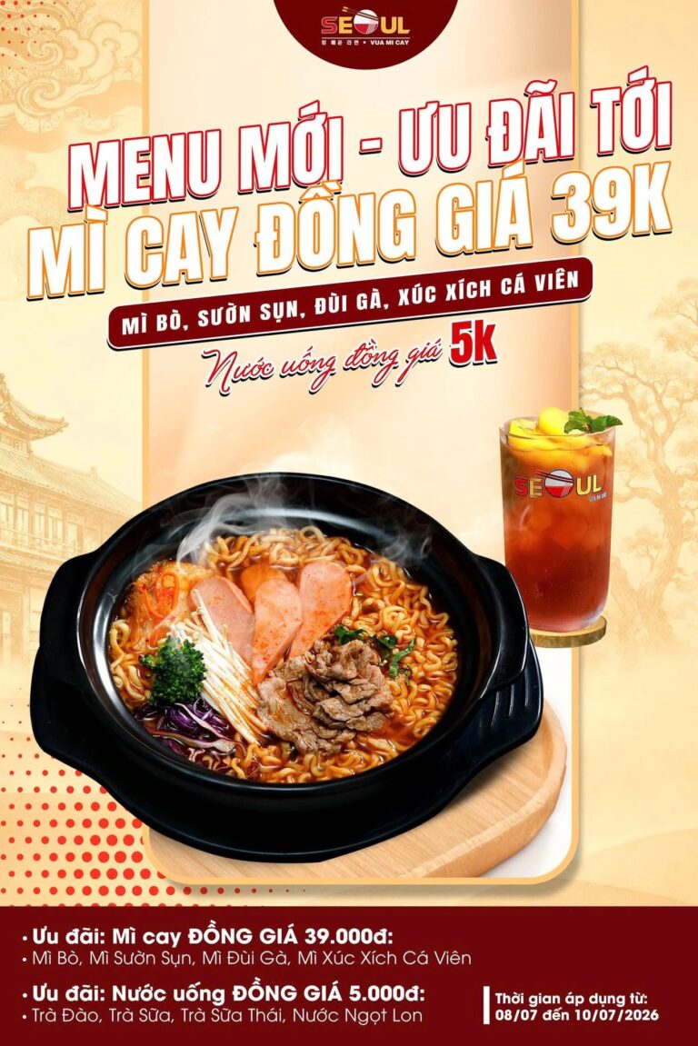 Menu mới – Ưu đãi tới! – SEOUL PHƯỚC LONG