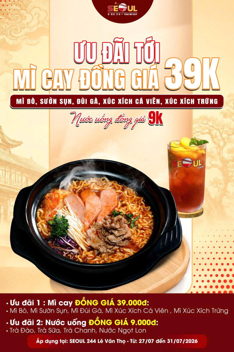 Đại tiệc đồng giá – Ghé SEOUL nha! – SEOUL LÊ VĂN THỌ