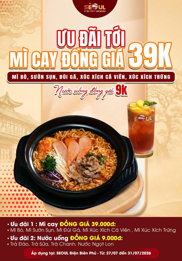 Deal ngon đồng giá – Ghé SEOUL nha 🤩 – SEOUL ĐIỆN BIÊN PHỦ