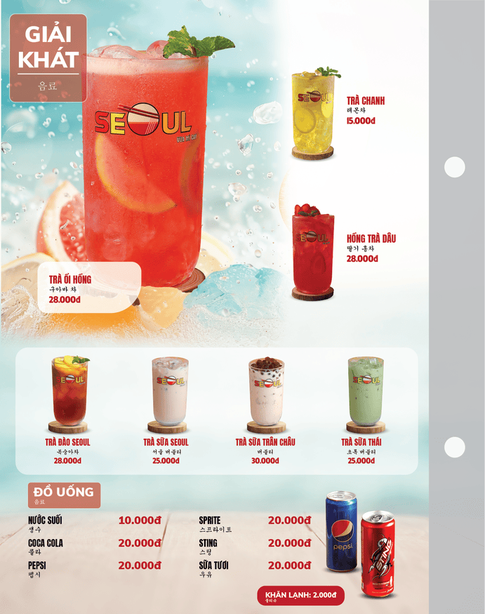 Menu SEOUL Điện Ngọc trang 15
