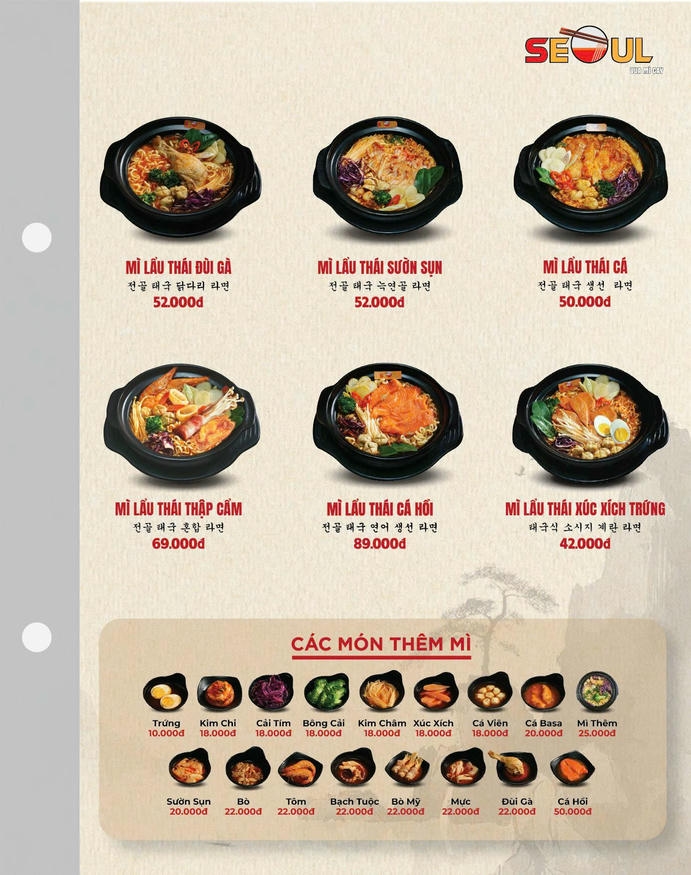 Menu SEOUL Liêu Bình Hương trang 4