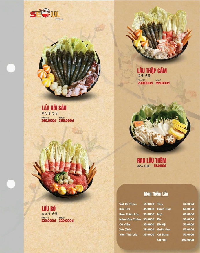 Menu SEOUL Liêu Bình Hương trang 6