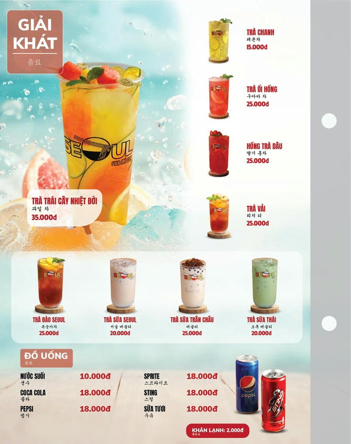Menu SEOUL Liêu Bình Hương trang 15
