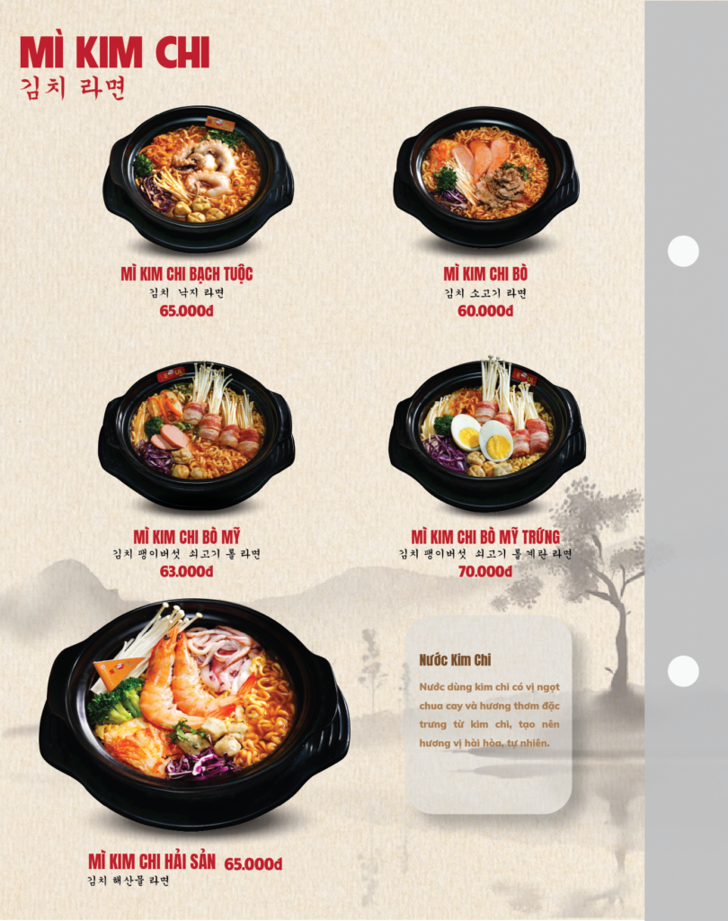 Menu SEOUL Chu Văn An trang 1
