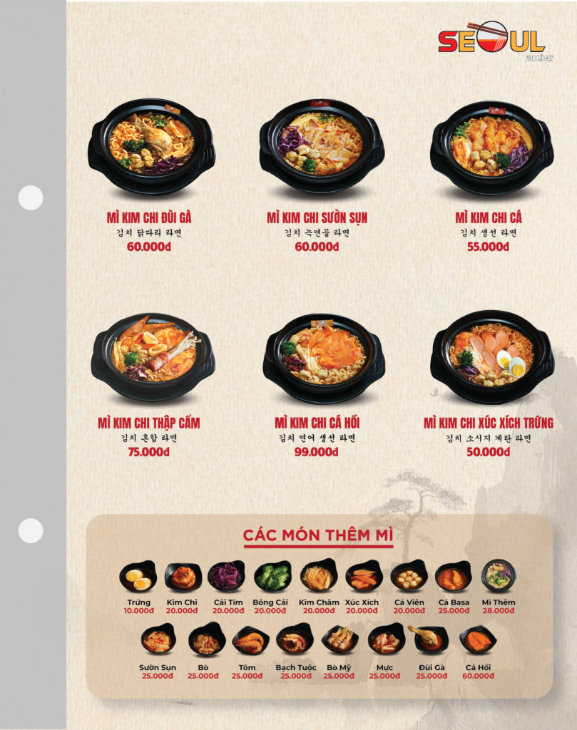 Menu SEOUL Chu Văn An trang 2