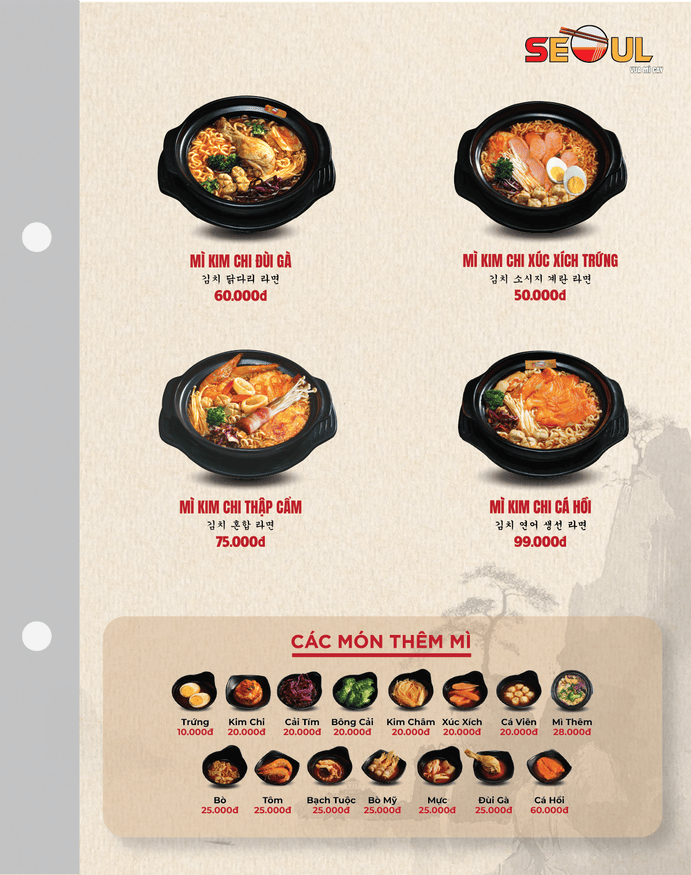 Menu SEOUL Nguyễn Tri Phương (Đà Nẵng) trang 2