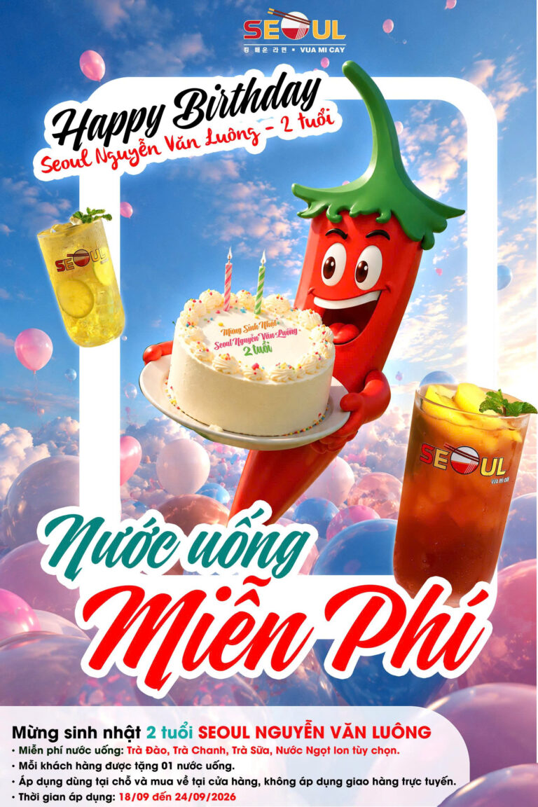 Ưu đãi tưng bừng – mừng sinh nhật 02 tuổi! – SEOUL NGUYỄN VĂN LUÔNG