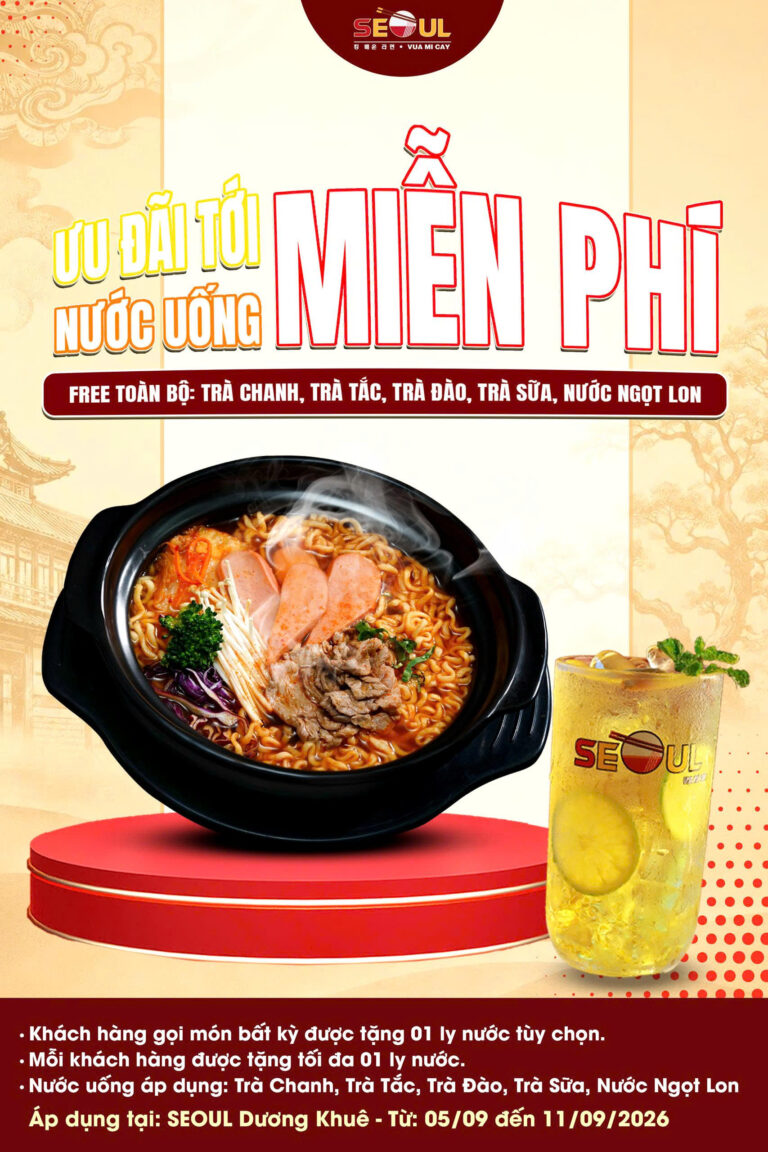 Tuần lễ khai giảng – tặng nước cả tuần! – SEOUL DƯƠNG KHUÊ