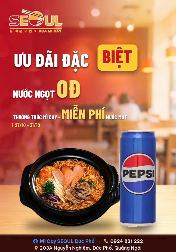 Ưu đãi bất ngờ – nở rộ tại SEOUL! – SEOUL ĐỨC PHỔ