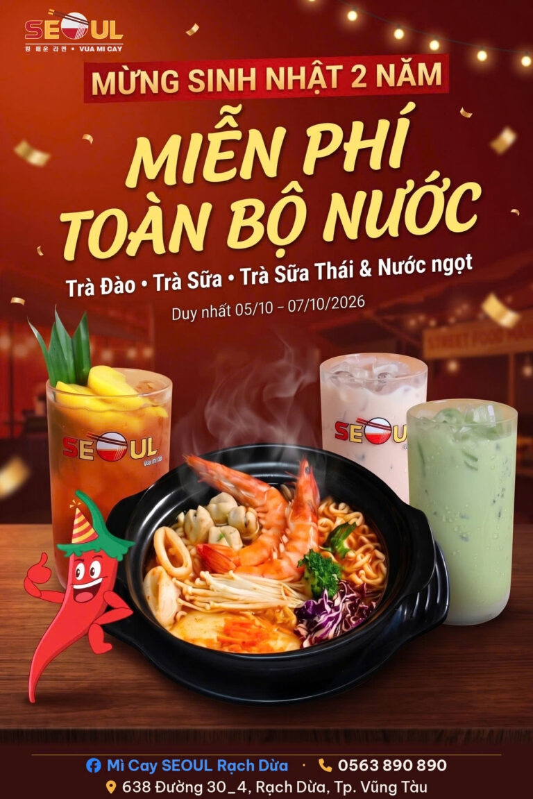 Ưu đãi tưng bừng – mừng Sinh Nhật 02 tuổi! – SEOUL RẠCH DỪA