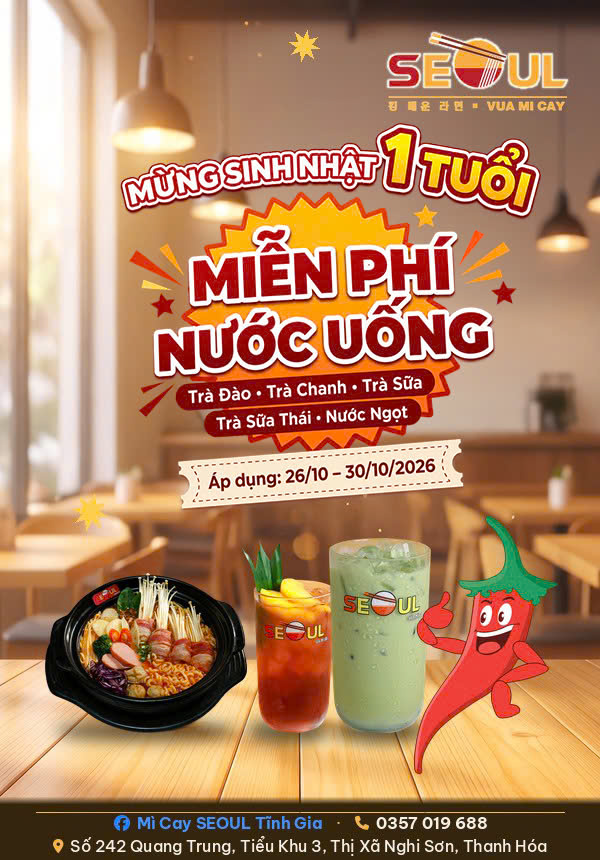 Ưu đãi tưng bừng – mừng sinh nhật 01 tuổi! – SEOUL TĨNH GIA