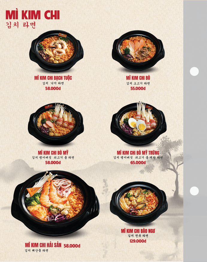 Menu SEOUL Tân Túc trang 1