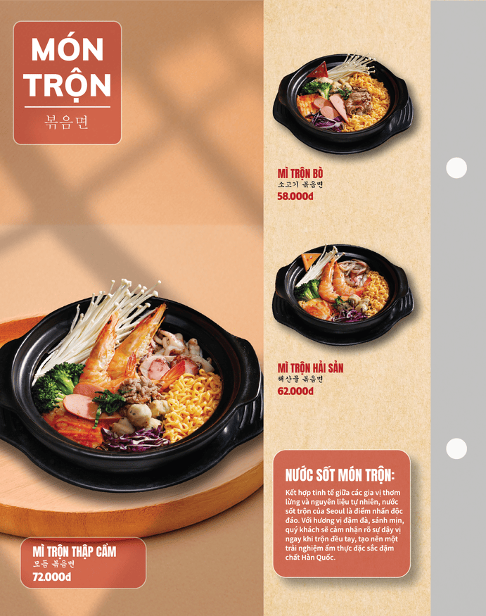 Menu SEOUL Vĩnh Yên trang 9