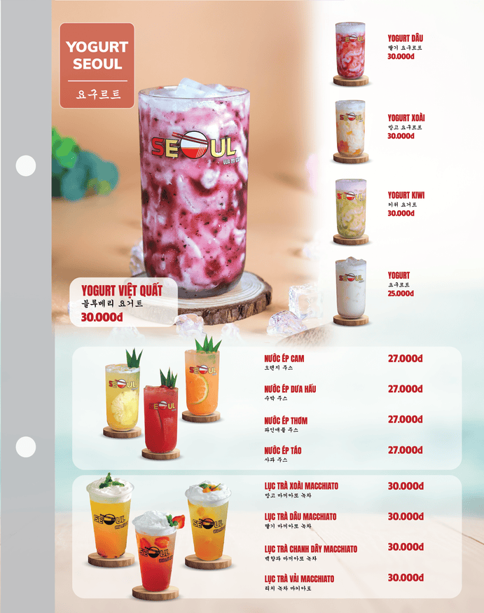 Menu SEOUL Lagi trang 16