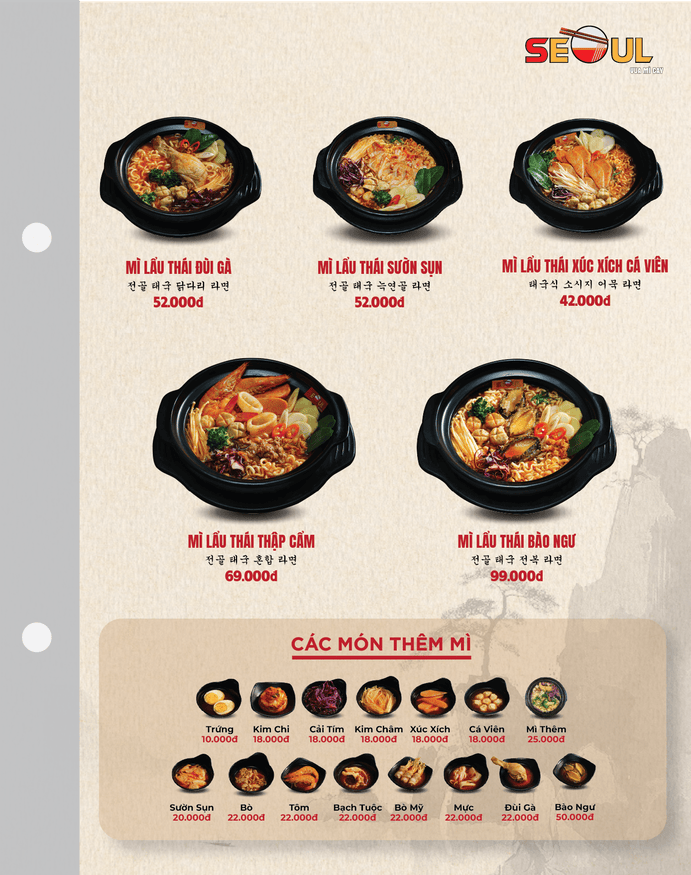 Menu SEOUL Mỹ Phước 3 trang 4