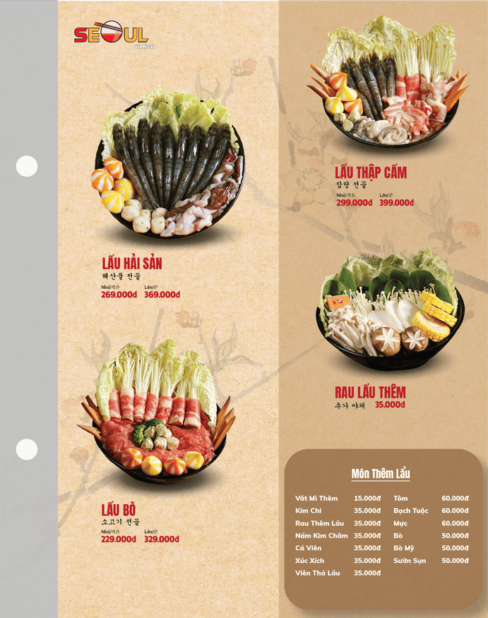 Menu SEOUL Mỹ Phước 3 trang 6
