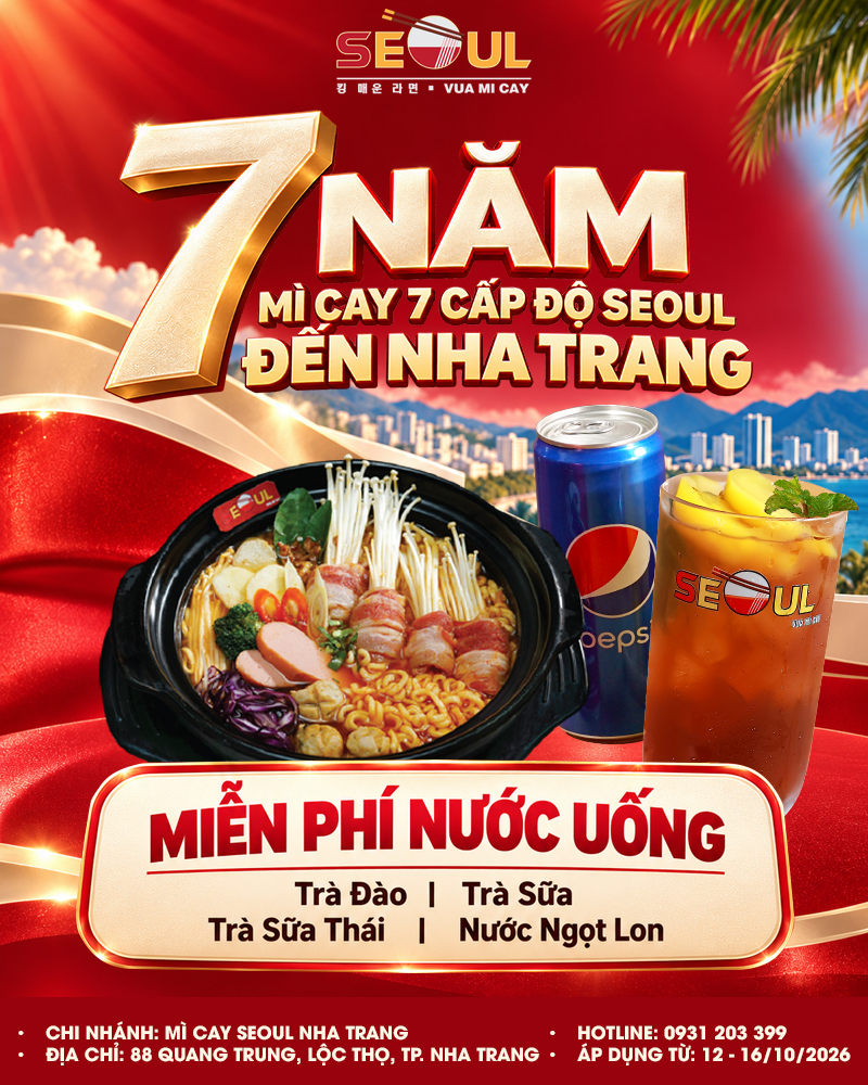 Ưu đãi tưng bừng – mừng sinh nhật 07 tuổi! – SEOUL NHA TRANG CN1