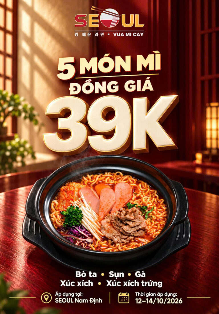 Giữa tháng 10 – bùng nổ deal! – SEOUL NAM ĐỊNH