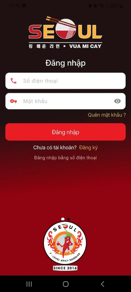Ảnh màn hình app Mì Cay SEOUL